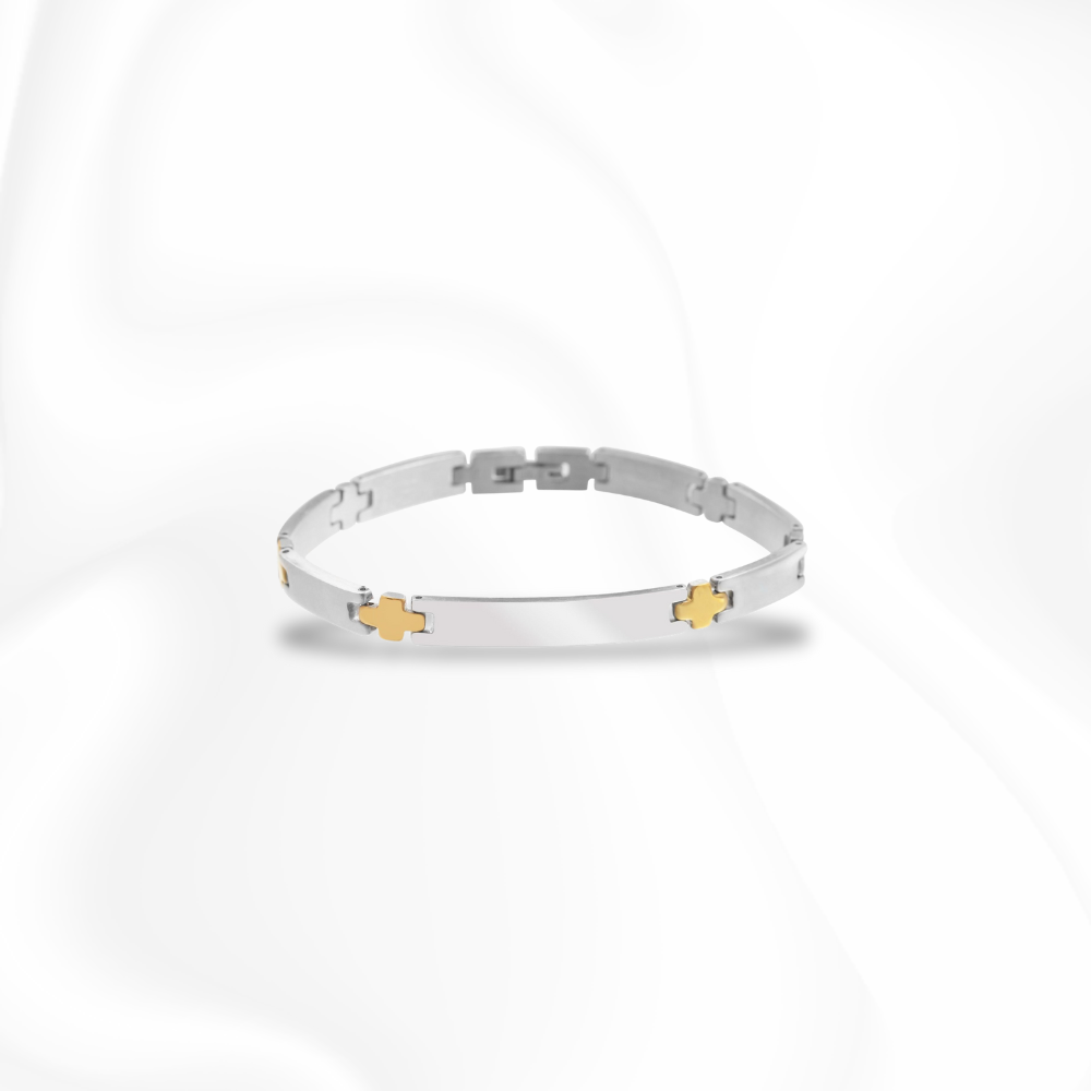 Monaco Bracelet Bicolor Gold | Armband| Mit Gravur | instasilvers