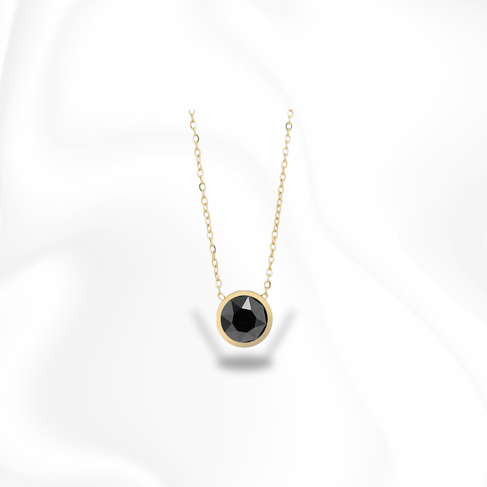 Frankfurt Necklace Black Swarovski | Halskette | instasilvers