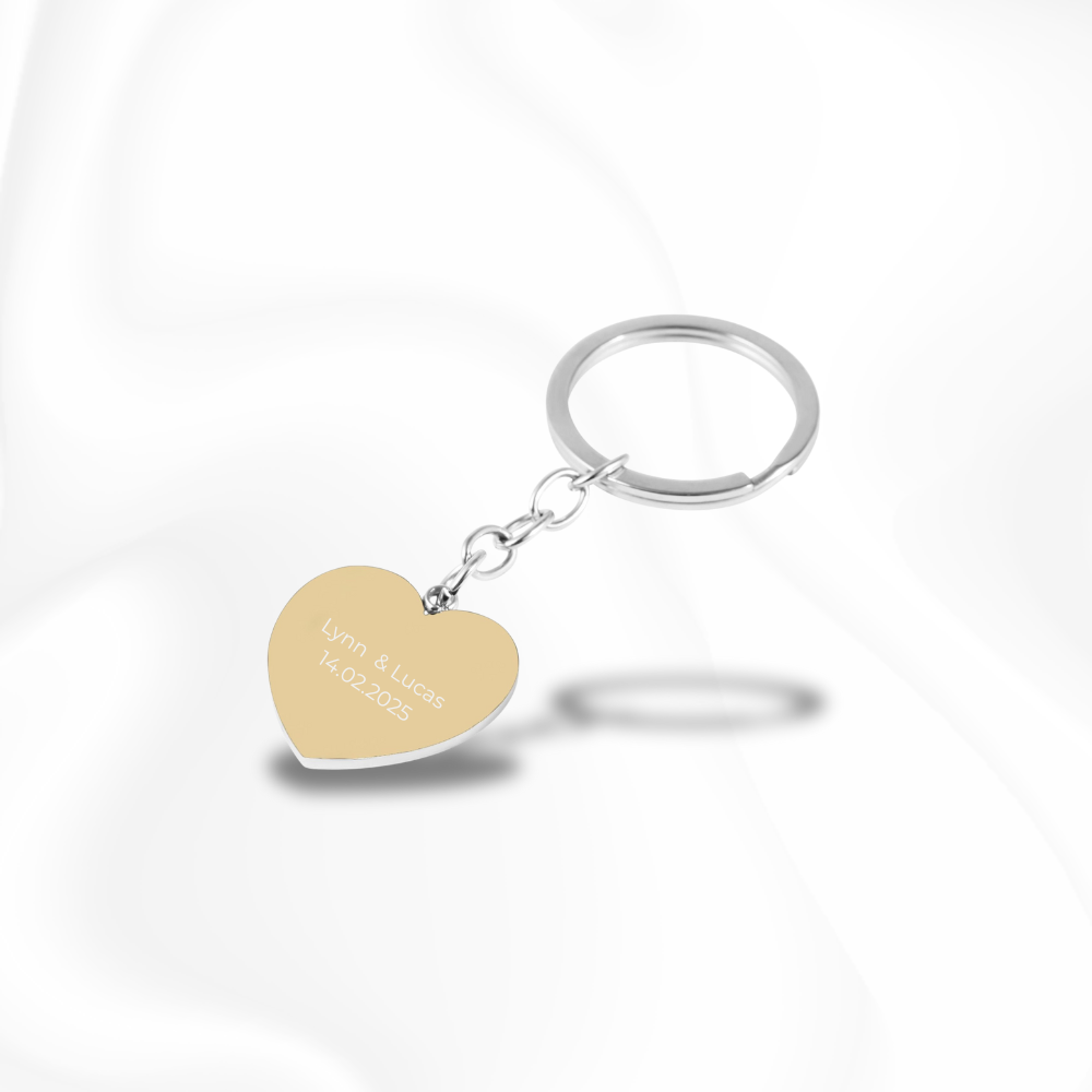 Paris Heart Keychain | Mit Gravur | instasilvers®